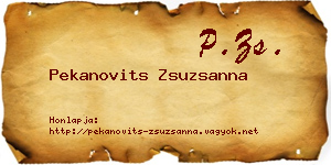 Pekanovits Zsuzsanna névjegykártya